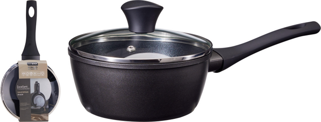 Steelpan inductie soft touch met deksel - 16cm