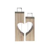 Ideas 4 seasons houten buishouder hart 4x4xh14,5cm set 2