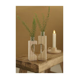 Ideas 4 seasons houten buishouder hart 4x4xh14,5cm set 2