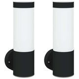 Vidaxl buiten wandlamp 2 pcs zwart 12 x 8,5 x 27 cm