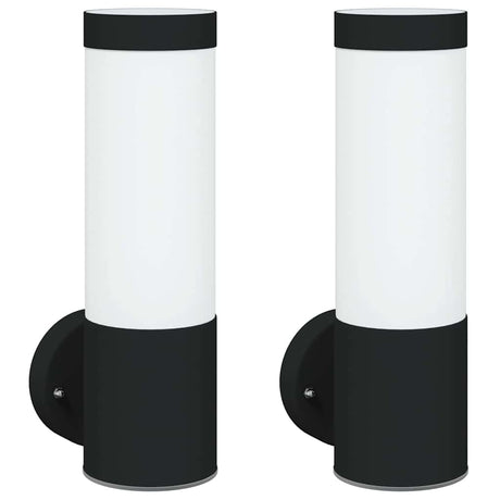 Vidaxl buiten wandlamp 2 pcs zwart 12 x 8,5 x 27 cm