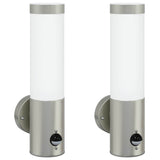 Vidaxl buiten wandlamp 2 pcs zilver 12 x 8,5 x 29 cm