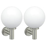 Vidaxl buiten wandlamp 2 pcs zilver 28 x 25 x 38 cm