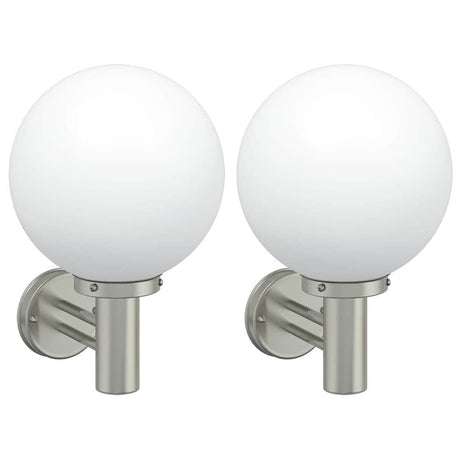 Vidaxl buiten wandlamp 2 pcs zilver 28 x 25 x 38 cm