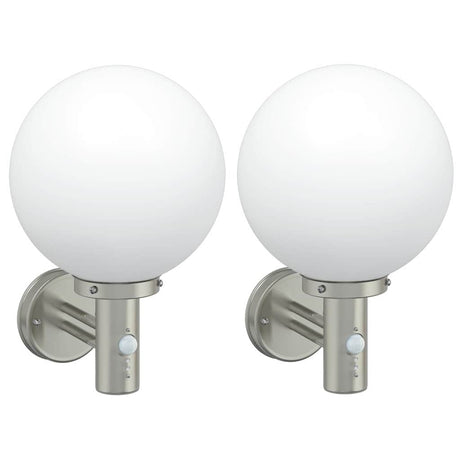 Vidaxl buiten wandlamp 2 pcs zilver 28 x 25 x 38 cm