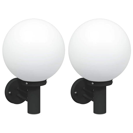 Vidaxl buiten wandlamp 2 pcs zwart 28 x 25 x 38 cm