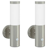 Vidaxl buiten wandlamp 2 pcs zilver 15 x 7,5 x 33 cm