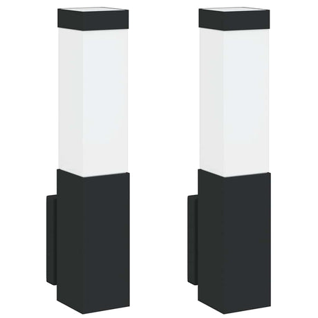 Vidaxl buiten wandlamp 2 pcs zwart 10.5 x 6 x 33 cm