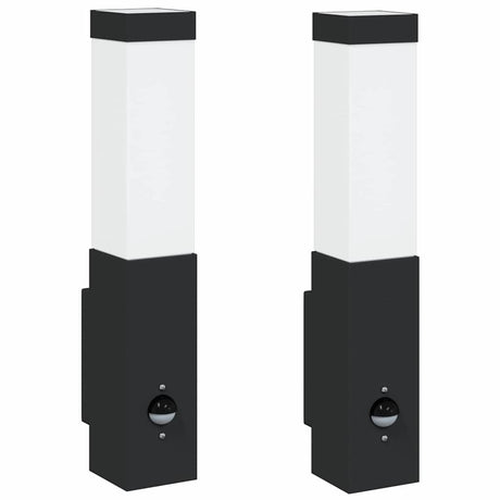 Vidaxl buiten wandlamp 2 pcs zwart 10.5 x 6 x 33 cm