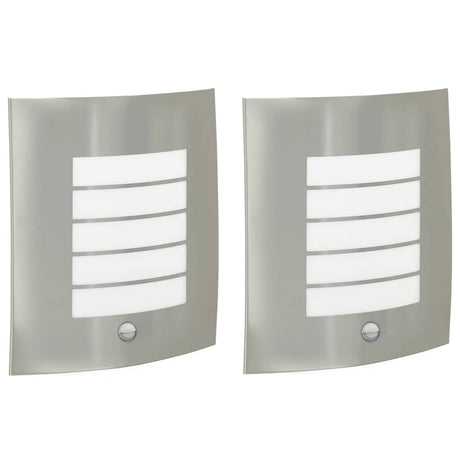 Vidaxl buiten wandlamp 2 pcs zilver 23.5 x 9 x 26 cm
