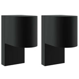Vidaxl buiten wandlamp 2 pcs zwart 12 x 7 x 15 cm roestvrij staal