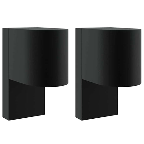 Vidaxl buiten wandlamp 2 pcs zwart 12 x 7 x 15 cm roestvrij staal
