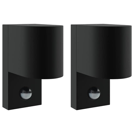 Vidaxl buiten wandlamp 2 pcs zwart 12 x 7 x 15 cm roestvrij staal
