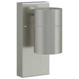Vidaxl buiten wandlamp zilver 6,5 x 10,5 x 16 cm rvs en glas