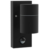Vidaxl buiten wandlamp zwart 6,5 x 10,5 x 16 cm rvs en glas
