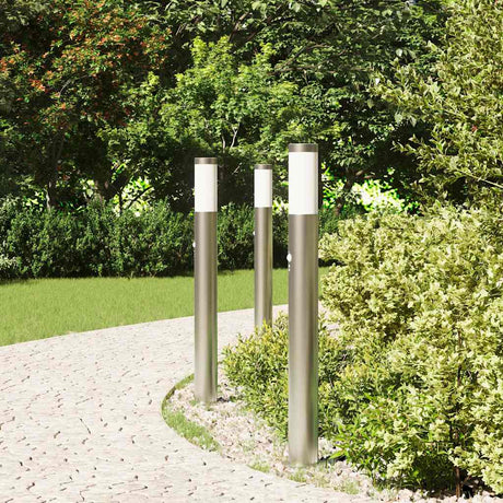 Vidaxl bolderverlichting met sensor 3 stuks 80 cm rvs ip44