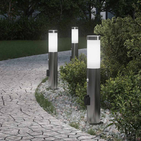 Vidaxl bolderverlichting met sensor en stopcontact 3 stuks 50 cm