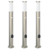 Vidaxl bolderverlichting met sensor en stopcontact 3 stuks 80 cm