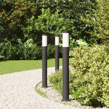 Vidaxl bolderverlichting 3 stuks 80 cm rvs ip44