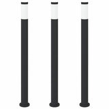 Vidaxl bolderverlichting 3 stuks 110 cm rvs ip44