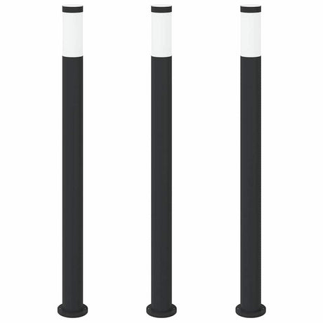 Vidaxl bolderverlichting 3 stuks 110 cm rvs ip44