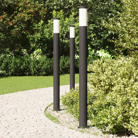 Vidaxl bolderverlichting 3 stuks 110 cm rvs ip44