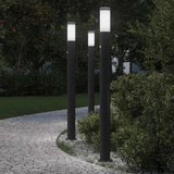 Vidaxl bolderverlichting met sensor 3 stuks 110 cm rvs ip44