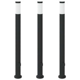 Vidaxl bolderverlichting met stopcontact 3 stuks 110 cm roestvrij staal ip44