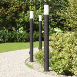 Vidaxl bolderverlichting met stopcontact 3 stuks 110 cm roestvrij staal ip44