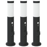Vidaxl bolderverlichting met sensor en stopcontact 3 stuks 50 cm