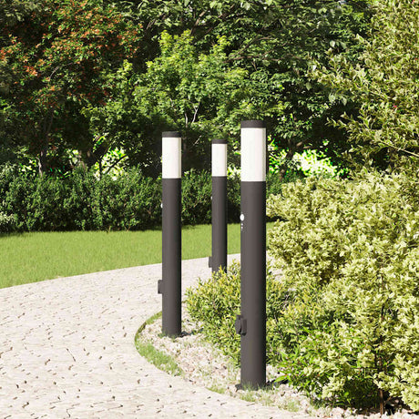 Vidaxl bolderverlichting met sensor en stopcontact 3 stuks 80 cm