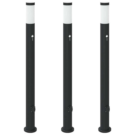 Vidaxl bolderverlichting met sensor en stopcontact 3 stuks 110 cm
