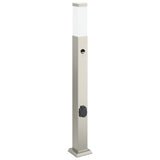 Vidaxl bolderarmatuur met sensor en stopcontact 80 cm roestvrij staal ip44