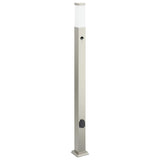 Vidaxl bolderarmatuur met sensor en stopcontact 110 cm roestvrij staal ip44