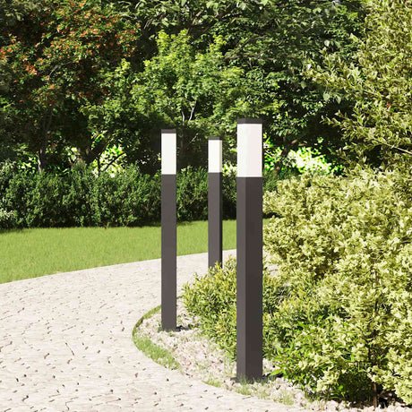 Vidaxl bolderverlichting 3 stuks 80 cm zwart ip44