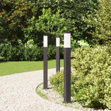 Vidaxl bolderverlichting 3 stuks 80 cm zwart ip44