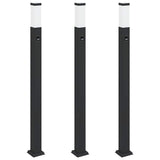 Vidaxl bolderverlichting met sensor 3 stuks 110 cm zwart ip44