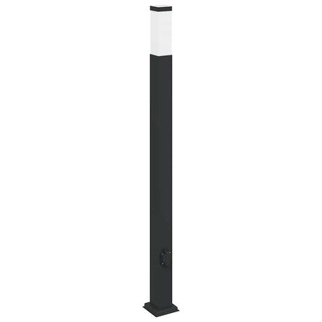 Vidaxl bolderarmatuur met stopcontact 110 cm zwart ip44