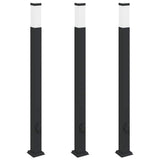 Vidaxl bolderverlichting met stopcontact 3 stuks 110 cm zwart ip44