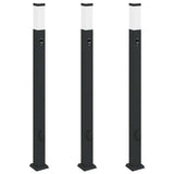 Vidaxl bolderverlichting met sensor en stopcontact 3 stuks 110 cm zwart ip44