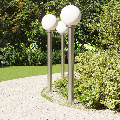 Vidaxl bolderverlichting 3 stuks 120 cm rvs ip44