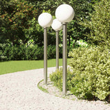 Vidaxl bolderverlichting met sensor 3 stuks 120 cm rvs ip44