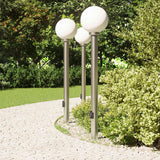 Vidaxl bolderverlichting met stopcontact 3 stuks 120 cm rvs ip44