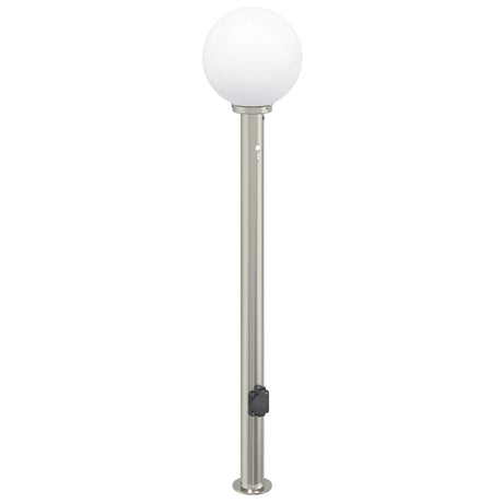 Vidaxl bolderarmatuur met sensor en stopcontact 120 cm roestvrij staal ip44