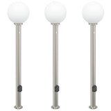 Vidaxl bolderverlichting met sensor en stopcontact 3 stuks 120 cm