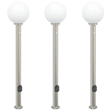 Vidaxl bolderverlichting met sensor en stopcontact 3 stuks 120 cm