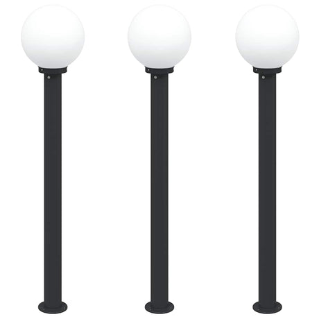 Vidaxl bolderverlichting 3 stuks 120 cm zwart ip44