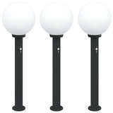 Vidaxl bolderverlichting met sensor 3 stuks 80 cm zwart ip44
