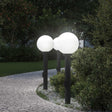 Vidaxl bolderverlichting met stopcontact 3 stuks 80 cm zwart ip44