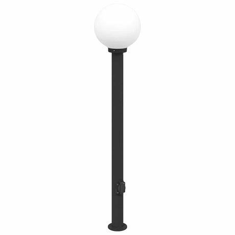 Vidaxl bolderarmatuur met stopcontact 120 cm zwart ip44